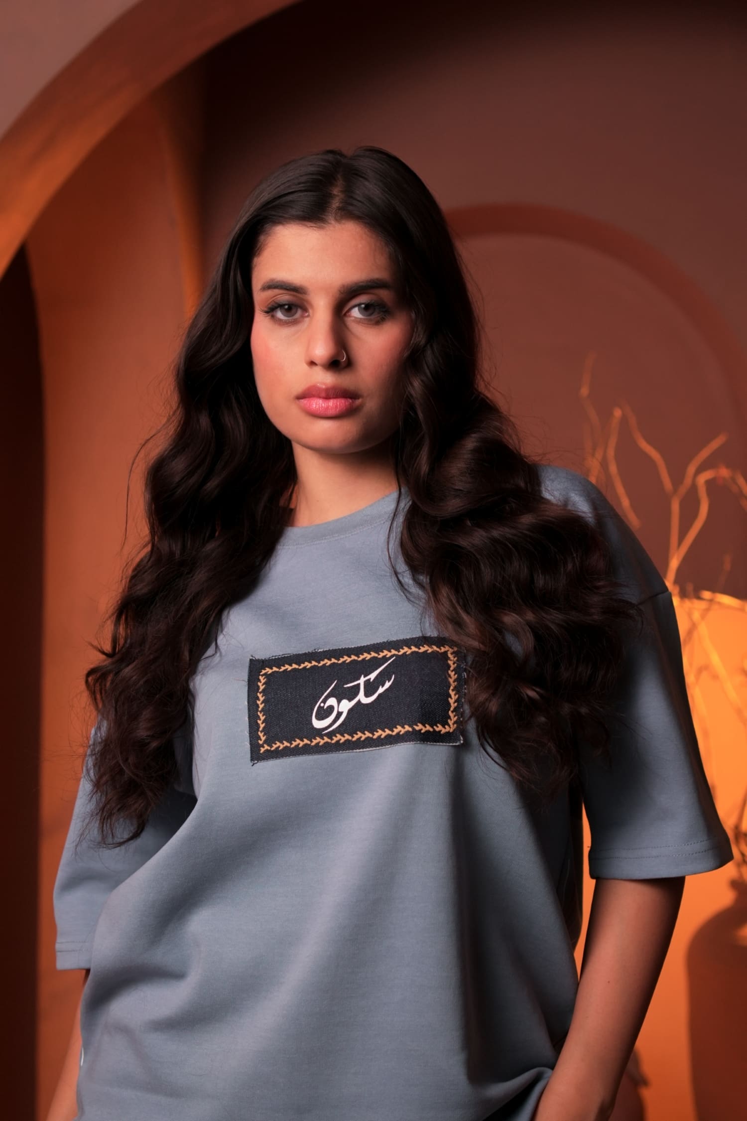 Manzil — Blue Oversized T-Shirt